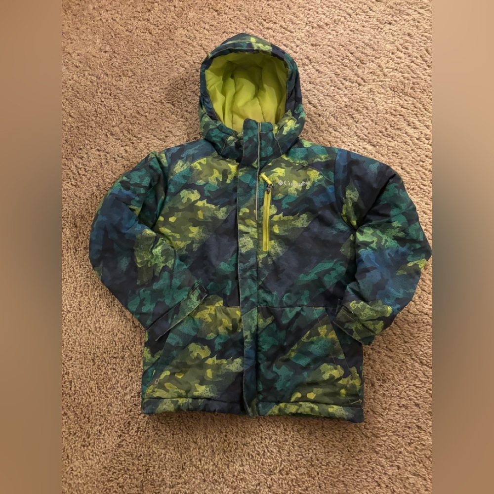 Columbia Green and Blue Camouflage Jacket